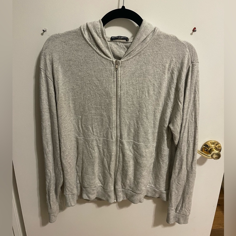 Brandy Melville Zip up hood